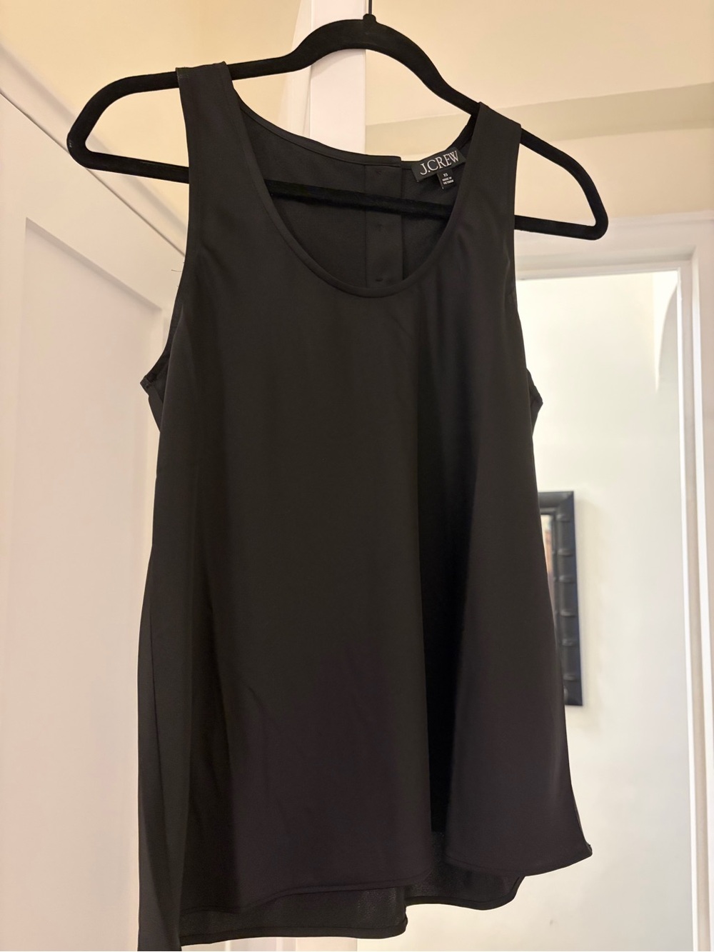 J. Crew Black Sleeveless Scoop-Neck Tank
